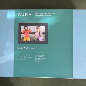 Aura Carver 10” Digital Photo Frame in Gravel